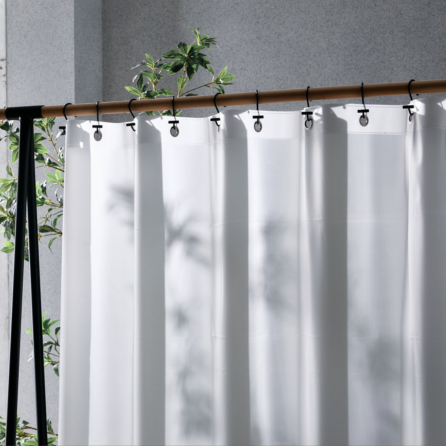 Airlake EVA Gentle Flow Shower Curtain-Foggy Blanc