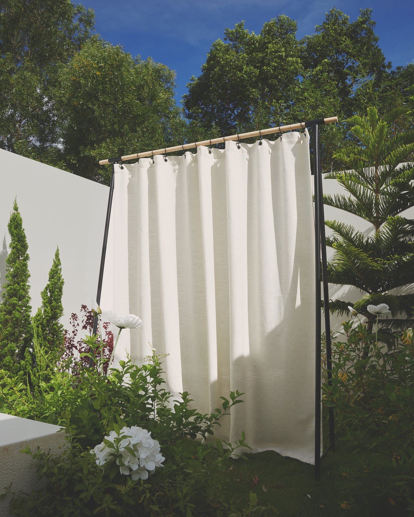 Nature Thread Shower Curtain-Oatmeal Cream