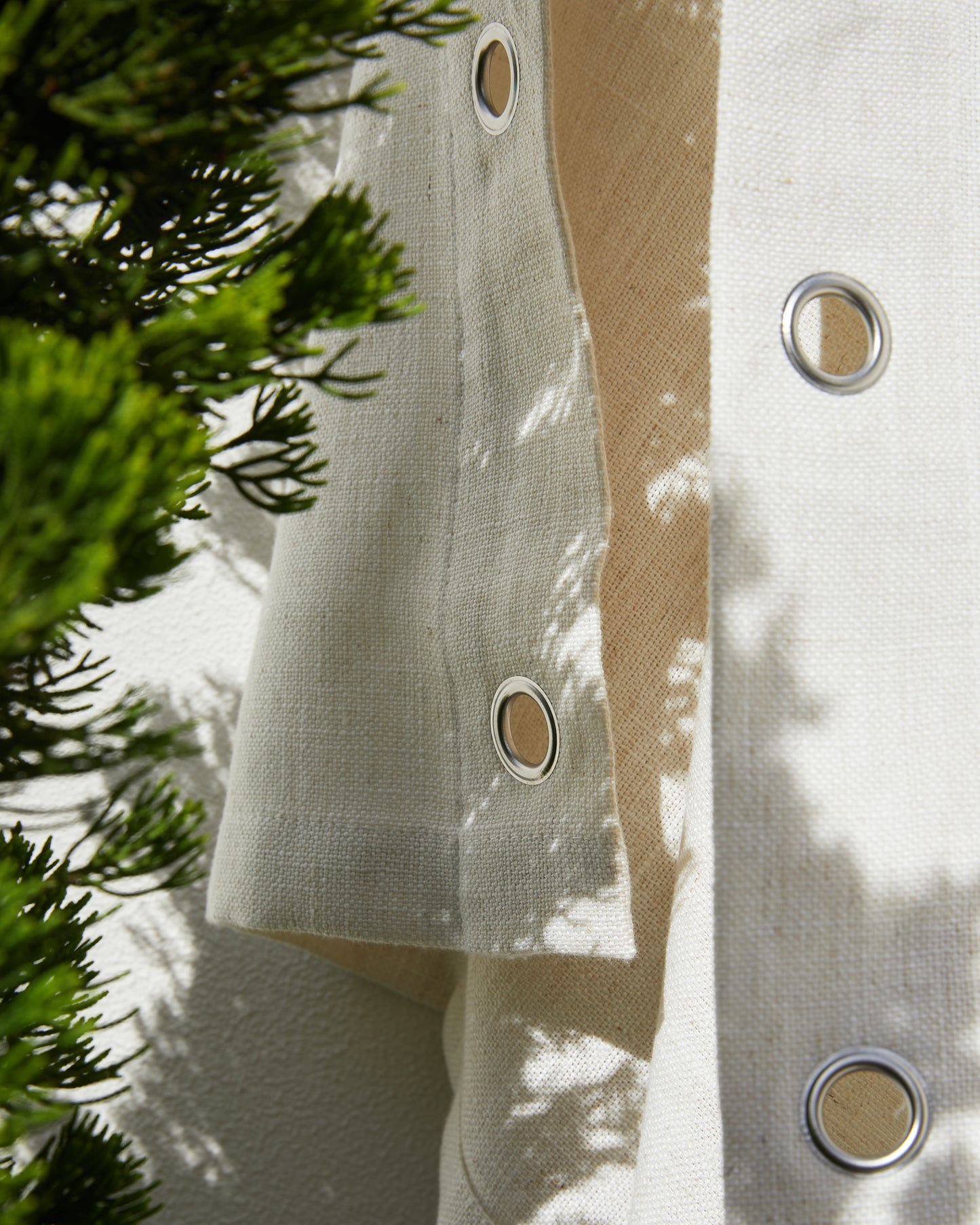Nature Thread Shower Curtain-Oatmeal Cream