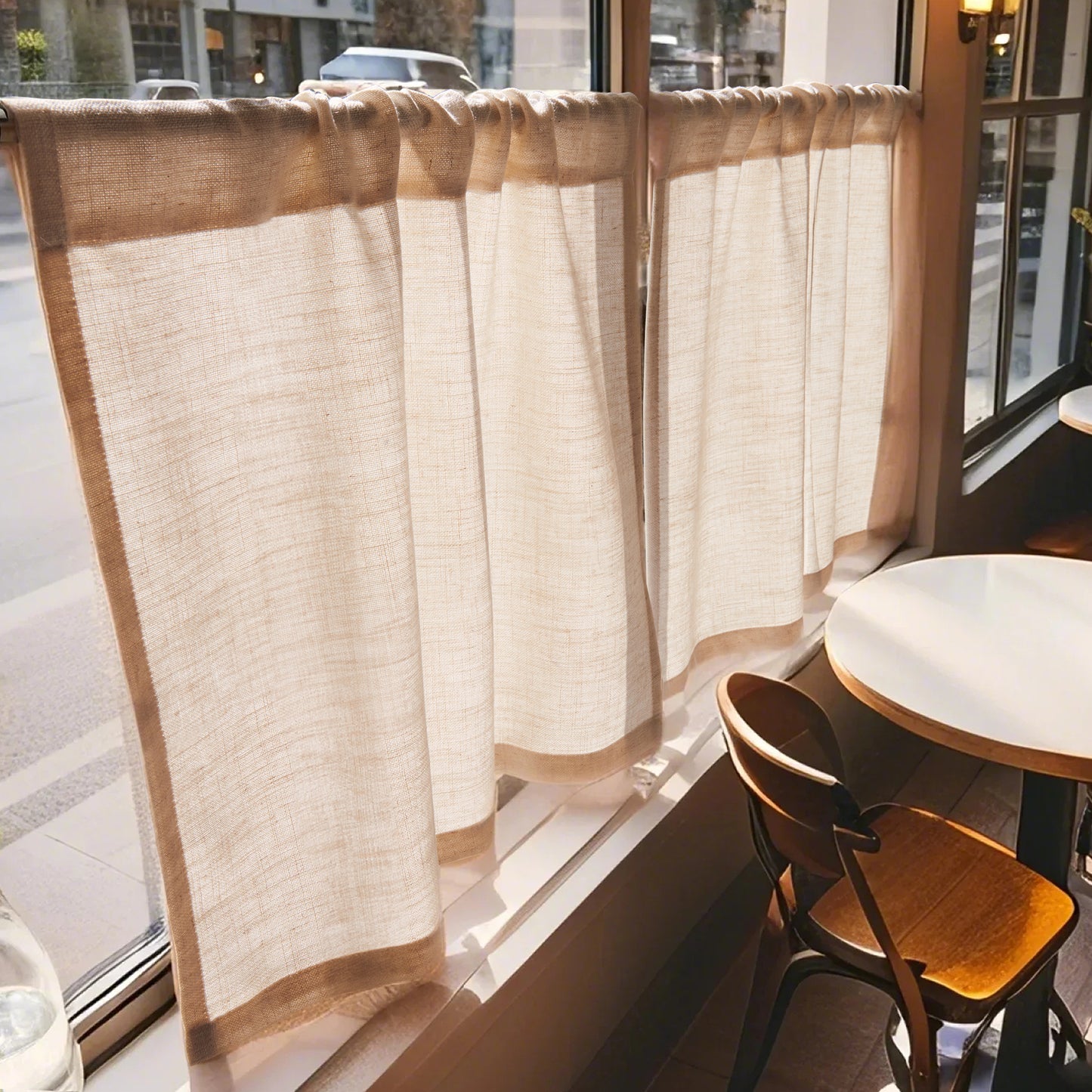 Airlake Versatile Short Curtains Set of 2 with Rod Pockets 26" W x 36" L