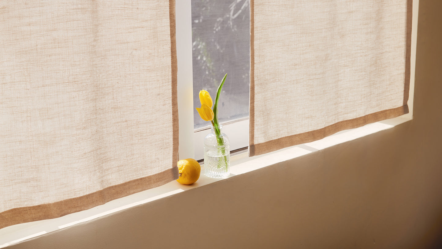 Airlake Versatile Short Curtains Set of 2 with Rod Pockets 26" W x 24" L