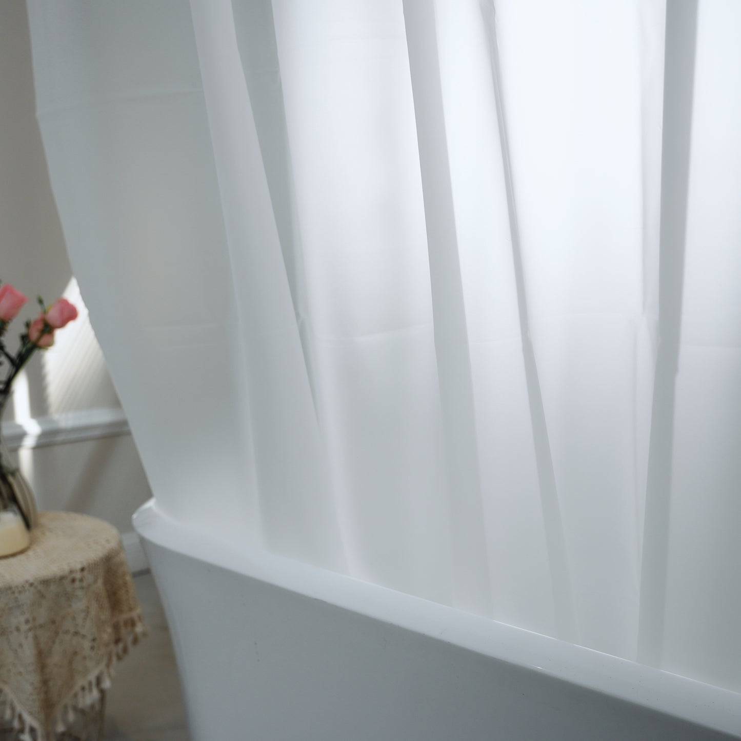 Airlake EVA Gentle Flow Shower Curtain-Foggy Blanc