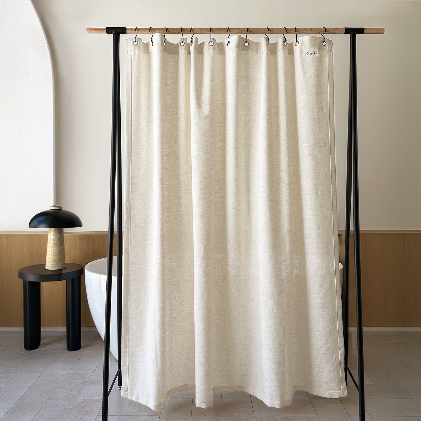 Nature Thread Shower Curtain-Oatmeal Cream