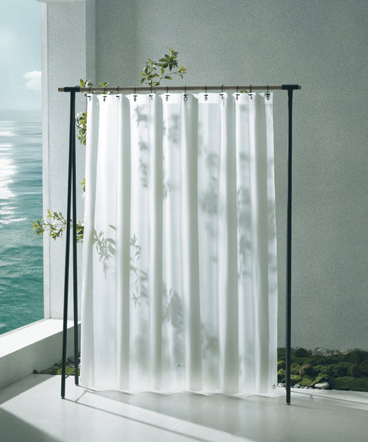 EVAelite Gentle Flow Shower Curtain-Foggy Blanc