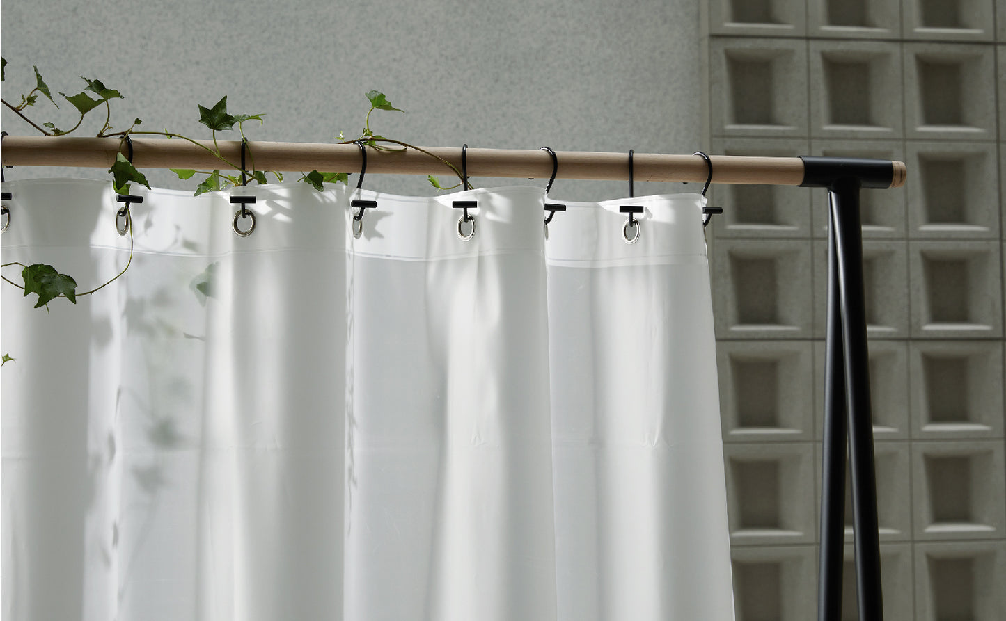 EVAelite Gentle Flow Shower Curtain-Foggy Blanc