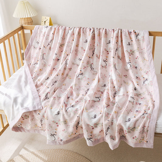 Airlake Cloudsnug Muslin Blanket-Blush Swan