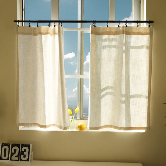 Airlake Versatile Short Curtains Set of 2 with Rod Pockets 26" W x 36" L